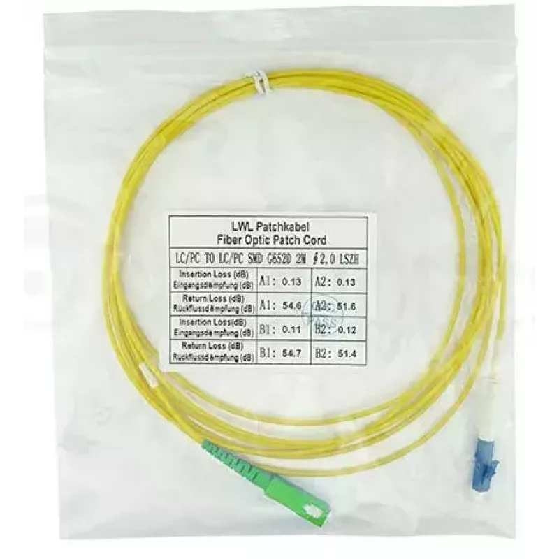 BlueOptics SFP2122BU2MS InfiniBand kabel światłowodowy 2 m LC SC Żółty