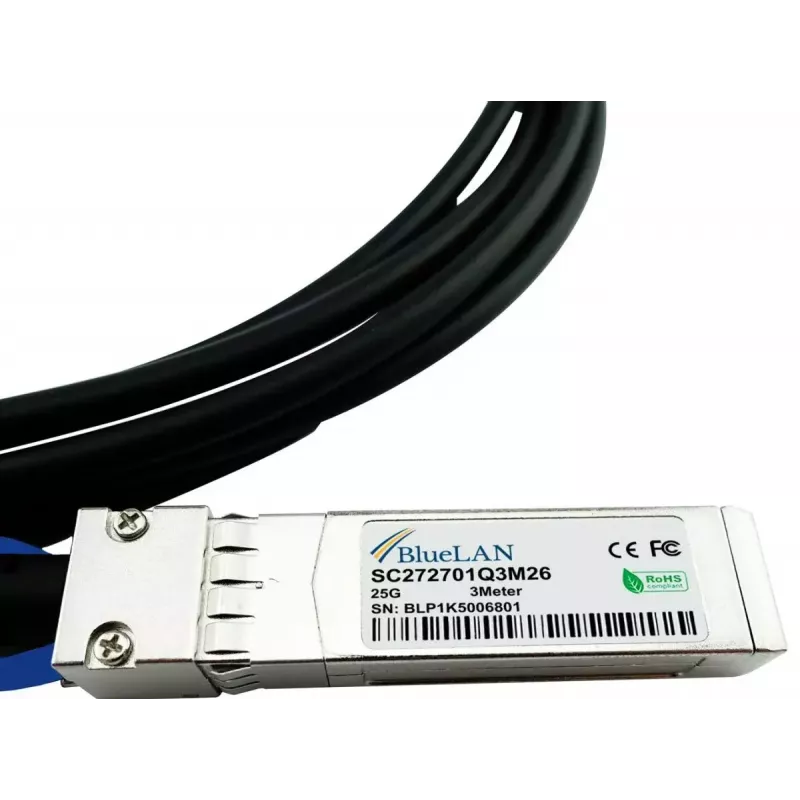 BlueOptics SFP-H25G-CU5M-BL Kabel światłowodowy InfiniBand 5 m SFP28 Czarny