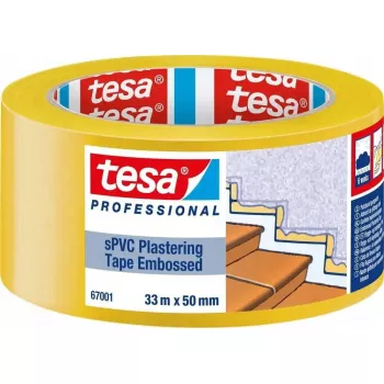 Taśma tynkarska Tesa 67001 33 m x 50 mm wytłaczana żółta