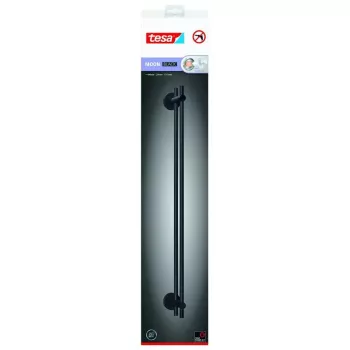 Wieszak na ręczniki ścienny Tesa MOON Czarny — reling łazienkowy, model 40621-00000-00