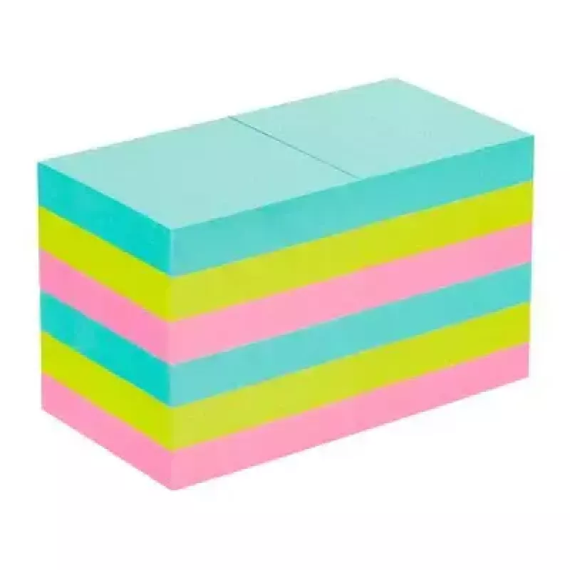 Samoprzylepne karteczki Post-It 3M 622-12SS-COS, kwadratowe 47,6×47,6 mm, 90 arkuszy, niebieskie/zielone/różowe