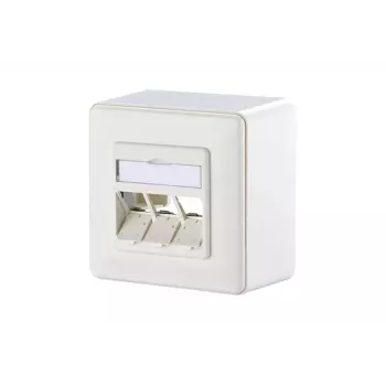 Płytka ścienna Metz Connect 1309160002-E RJ-45 biała 85x85mm