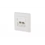 Gniazdo RJ-45 BTR NETCOM 130B12D21002-E białe