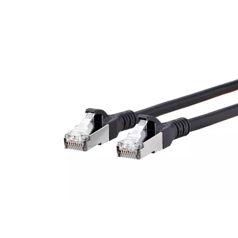 Kabel sieciowy METZ CONNECT Cat6A 5m Czarny