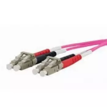 Światłowodowy kabel METZ CONNECT 151S1JOJO10E 1 m 2x LC Różowy