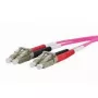Światłowodowy kabel METZ CONNECT 151S1JOJO10E 1 m 2x LC Różowy