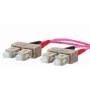 Kabel światłowodowy METZ CONNECT 151S1EOEO20E 2x SC OM4 2 m Różowy