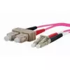 Kabel światłowodowy METZ CONNECT 151S1EOJO10E 2x SC 2x LC OM4 1 m Różowy