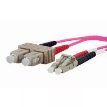 Kabel światłowodowy METZ CONNECT 151S1EOJO10E 2x SC 2x LC OM4 1 m Różowy
