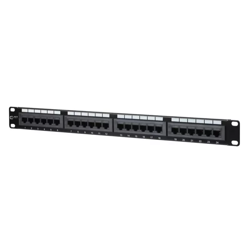 Patch panel MetzConnect 130A08-AP29-E 24-port RJ-45 Cat5e 1U czarny