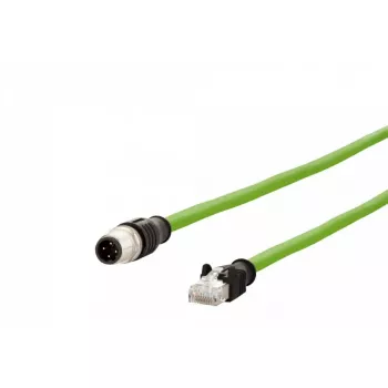 Kabel sieciowy METZ CONNECT 142M4D15100 RJ-45 M12 Cat5e 10 m zielony