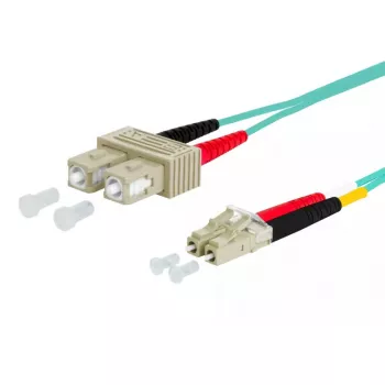 Kabel światłowodowy METZ CONNECT 151J1EOJOA5E SC LC OM3 15 m Aqua