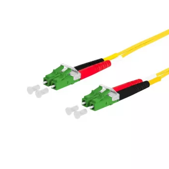 Kabel światłowodowy METZ CONNECT 151P1JAJA50E LCD LC/APC OS2 5 m Żółty