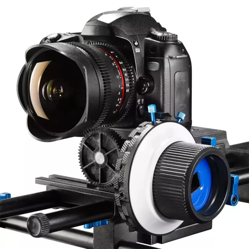 Walimex Follow Focus F3 Czarny Niebieski Biały Aluminium Plastik 460g