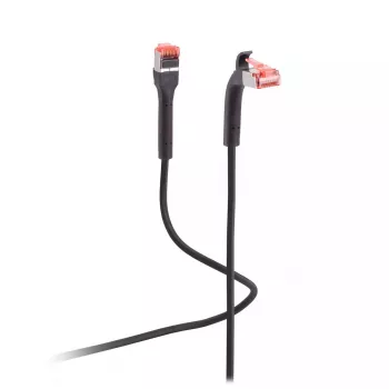 Kabel sieciowy Flexline FL31-29015 Cat6a U/FTP (STP) Czarny 0,5 m, RJ-45 do RJ-45, pozłacane styki, 10 Gb/s