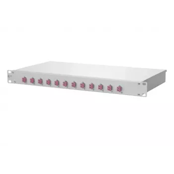 Patch panel METZ CONNECT 1502577512-F 1U LC connectors biały Aluminium Steel