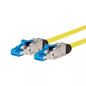 Kabel sieciowy METZ CONNECT 13084H1077-E 1m Cat8.1 S/FTP żółty