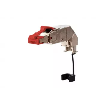METZ CONNECT 25G Wtyk polowy RJ45 pro 360 Czerwony Męski Bezhalogenowy