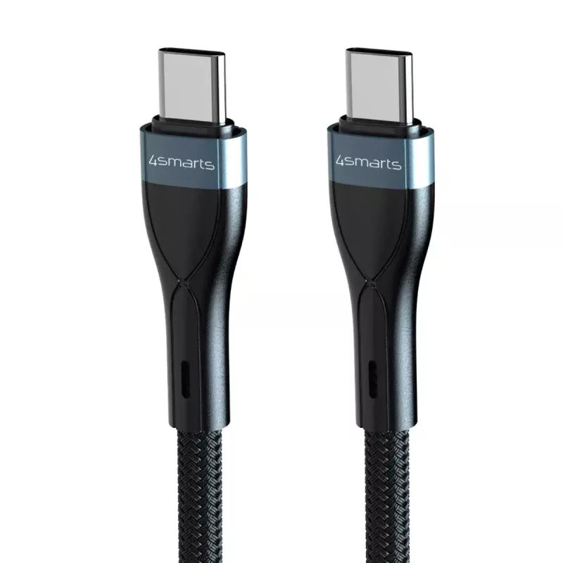 Kabel USB-C na USB-C 1 m, 4smarts 540429, czarny, 0,48 Gbit/s