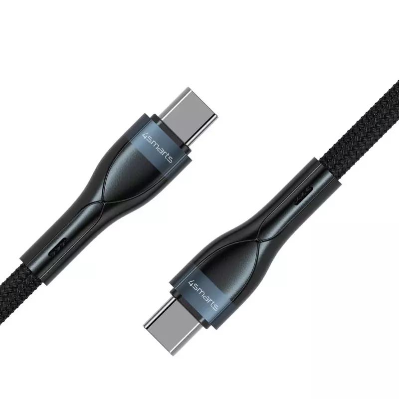 Kabel USB-C na USB-C 1 m, 4smarts 540429, czarny, 0,48 Gbit/s