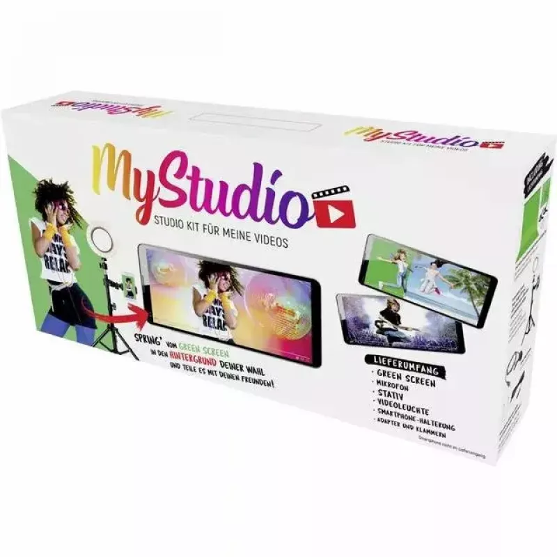 zielony screen EASYPIX MyStudio 62020 przenośny lekki – składane tło do zdjęć i filmów