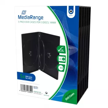 Pudełko na DVD MediaRange BOX35-3 Czarne na 3 płyty
