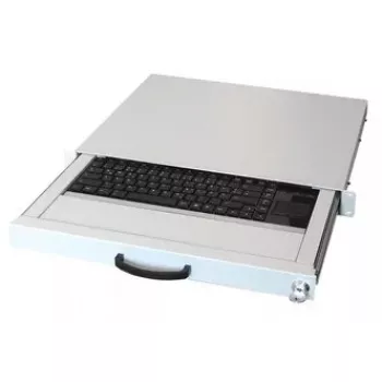 Klawiatura AIXCASE AIX-19K1UKDETP-W USB PS/2 QWERTZ niemiecka biała