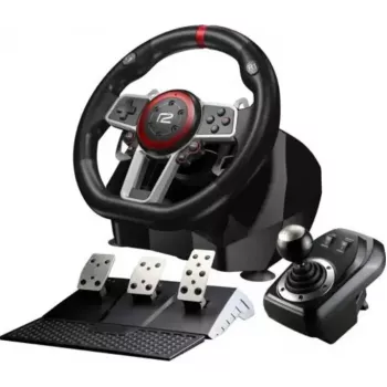 Kierownica wyścigowa ready2gaming Multi System Racing Wheel Pro R2GRACINGWHEELPRO do Switch PS4 PS3 PC — system force feedback, wieniec kierownicy, pedały w zestawie