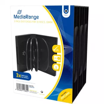 Obudowa na DVD MediaRange BOX35-10 Czarna na 10 płyt