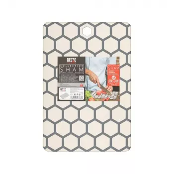 Resto Kitchenware 95402 Rectangular Plastic Cutting Board szary biały