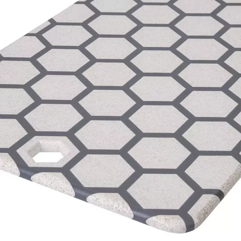 Resto Kitchenware 95402 Rectangular Plastic Cutting Board szary biały