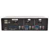 2-portowy przełącznik KVM DisplayPort z audio i hubem USB 3.0 EATON B004-DPUA2-K — DisplayPort, klawiatura USB/mysz, 2560×1600, kable 1,2 m