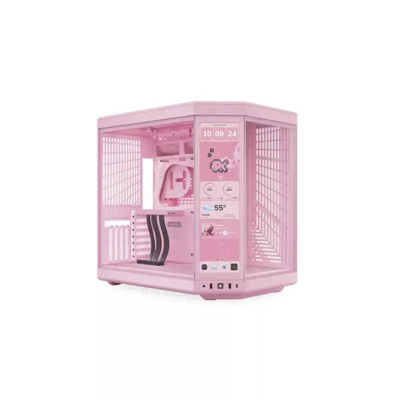 Dotykowy monitor HYTE Y70 Touch Display Upgrade Strawberry Milk — 14,5-calowy różowy ekran dotykowy