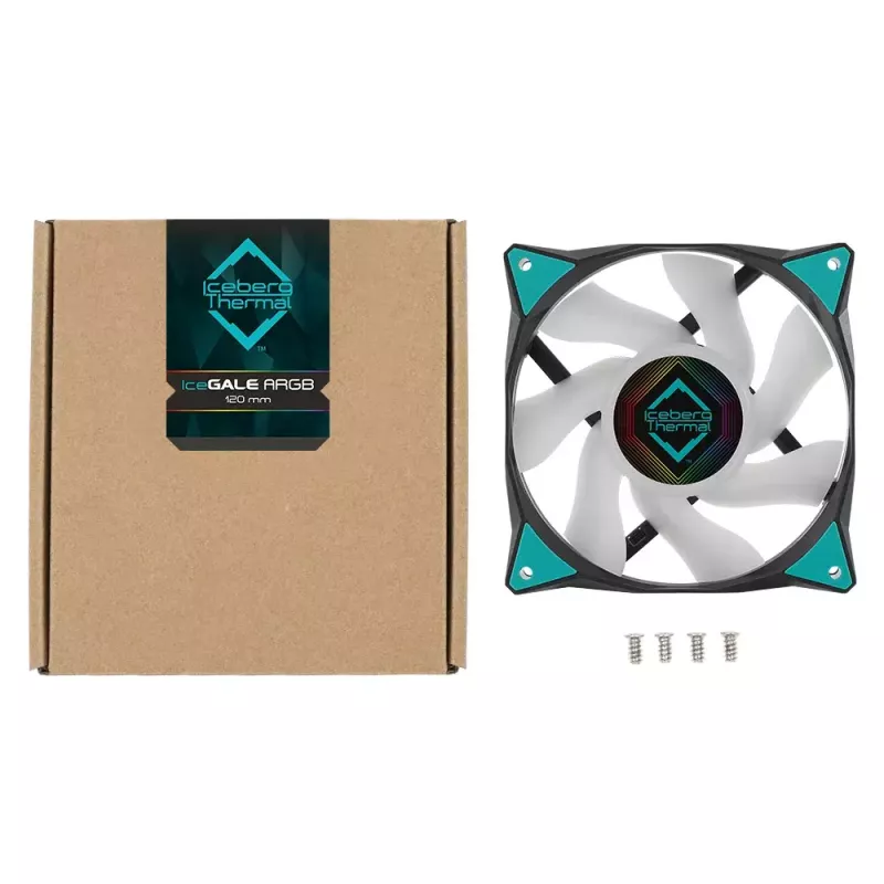 Wentylator Iceberg Thermal IceGALE ARGB 12 cm Czarny