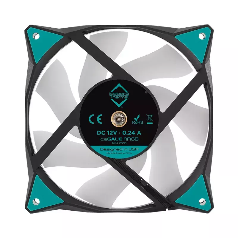 Wentylator Iceberg Thermal IceGALE ARGB 12 cm Czarny