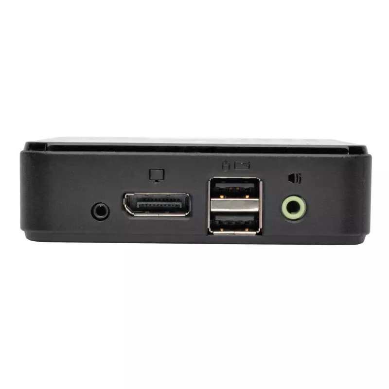 Przełącznik KVM 2-portowy DisplayPort Tripp Lite B004-DP2UA2-K, 4K@60Hz, klawiatura/mysz USB, audio, kable