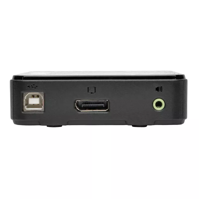 Przełącznik KVM 2-portowy DisplayPort Tripp Lite B004-DP2UA2-K, 4K@60Hz, klawiatura/mysz USB, audio, kable