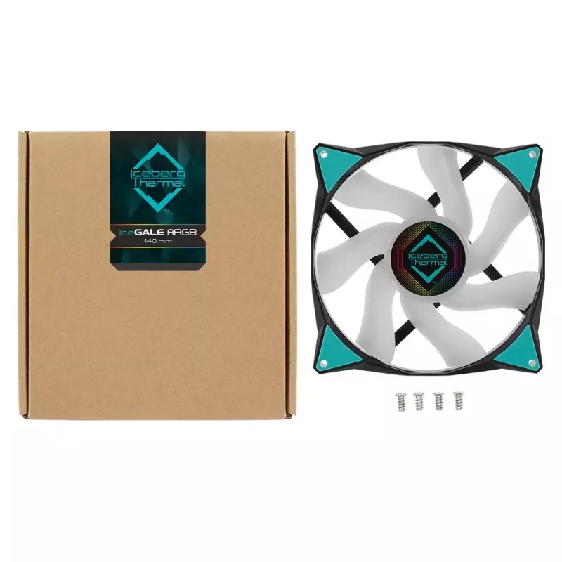 Fan Iceberg Thermal IceGALE ARGB 14 cm Czarny