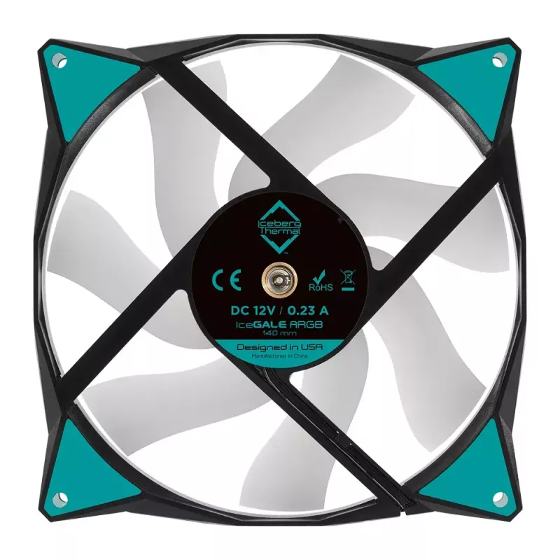 Fan Iceberg Thermal IceGALE ARGB 14 cm Czarny