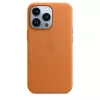 Skórzane etui MagSafe dla iPhone 13 Pro od Apple — brązowo-złote, do 6,1 cala