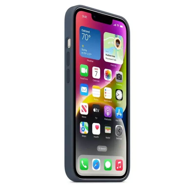 Silikonowe etui Apple iPhone 14 MagSafe Storm niebieski