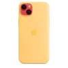 Silicone etui Apple iPhone 14 Plus MagSafe Sunglow żółty