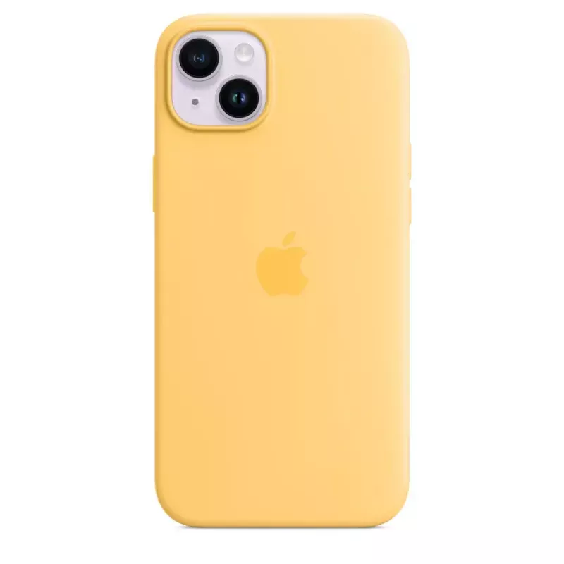 Silicone etui Apple iPhone 14 Plus MagSafe Sunglow żółty