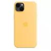Silicone etui Apple iPhone 14 Plus MagSafe Sunglow żółty