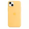 Silicone etui Apple iPhone 14 Plus MagSafe Sunglow żółty