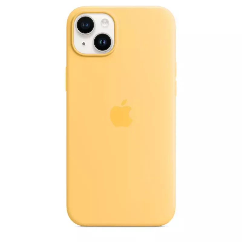 Silicone etui Apple iPhone 14 Plus MagSafe Sunglow żółty