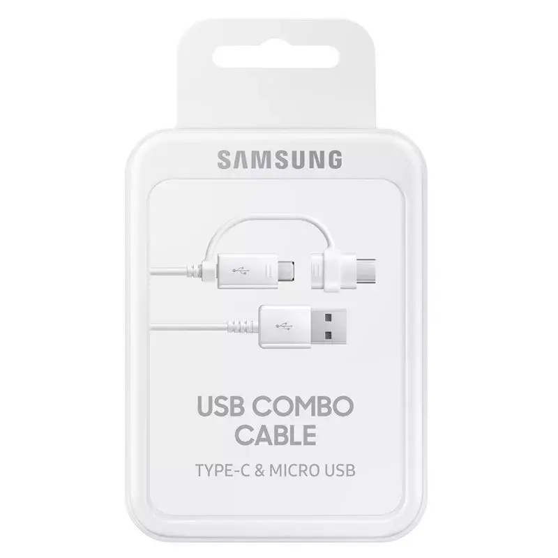 Kabel USB Samsung EP-DG930 1.5m USB A USB C/Micro-USB B Biały
