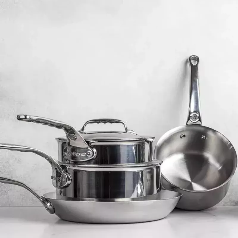Okrągły garnek ze stali nierdzewnej de Buyer Affinity 3,4 L