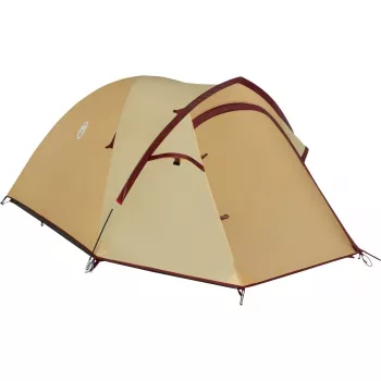 Namiot COLEMAN Darwin 3 Plus Summer — 3-osobowy, model letni, beżowy/ciemnoczerwony