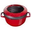 Zestaw do fondue Staub 18 cm Cherry, okrągły 0,25 L, 187×100 mm, 4,6 kg
